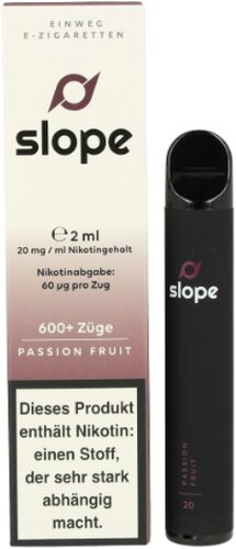 SLOPE Einweg E-Zigarette Passion Fruit ca. 600 Züge 20mg