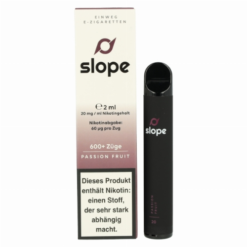 SLOPE Einweg E-Zigarette Passion Fruit ca. 600 Züge 20mg SLOPE Einweg E-Zigarette Passion Fruit ca. 600 Züge 20mg