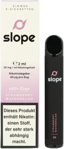 SLOPE Einweg E-Zigarette Strawberry Watermelon ca. 600 Züge 20mg