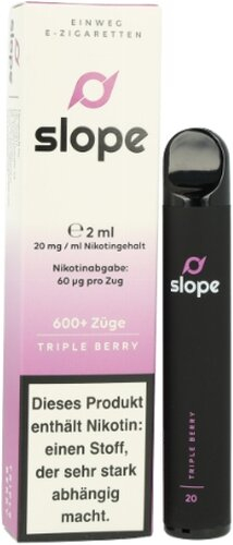 SLOPE Einweg E-Zigarette Triple Berry ca. 600 Züge 20mg