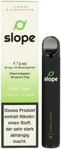 SLOPE Einweg E-Zigarette Vodka Lemon ca. 600 Züge 20mg