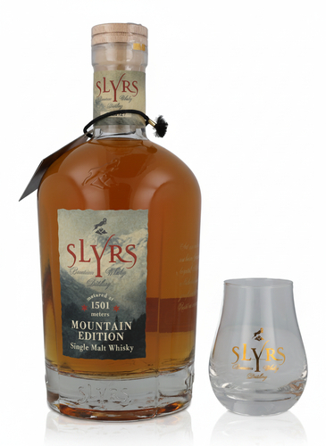 SLYRS Single Malt Whisky Mountain Edition 45% vol. 700ml mit Glas