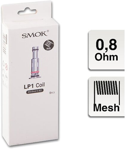 Smok E-Clearomizercoil LP 1 meshed 0.8 Ohm 5 Stück Smok E-Clearomizercoil LP 1 meshed 0.8 Ohm 5 Stück
