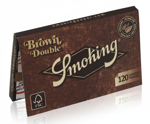 Smoking Brown Double Zigarettenpapier 2 x 60 Blatt