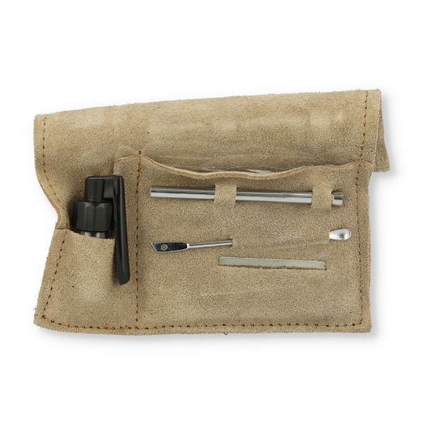 Snuf Set Chrom Finish Large Beige Snuf Set Chrom Finish Large Beige