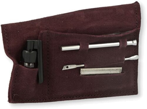 Snuf Set Chrom Finish Large Burgunder Snuf Set Chrom Finish Large Burgunder