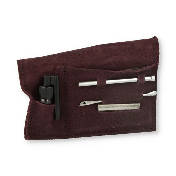 Snuf Set Chrom Finish Large Burgunder Snuf Set Chrom Finish Large Burgunder
