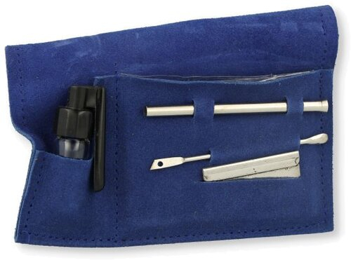 Snuf Set Nickel Finish Large Blau Snuf Set Nickel Finish Large Blau