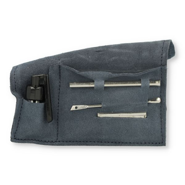 Snuf Set Nickel Finish Large Dunkelblau Snuf Set Nickel Finish Large Dunkelblau