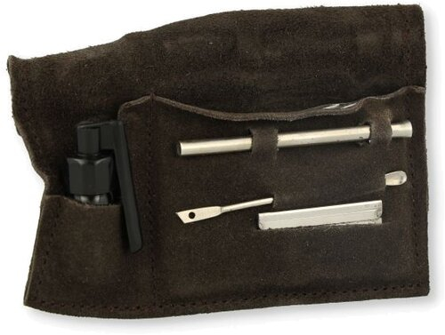 Snuf Set Nickel Finish Large Graubraun Snuf Set Nickel Finish Large Graubraun