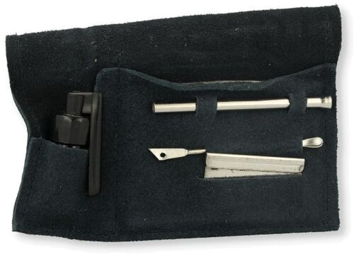 Snuf Set Nickel Finish Large Schwarzblau Snuf Set Nickel Finish Large Schwarzblau