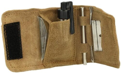 Snuff Set Nickel Finish Graubraun Klein