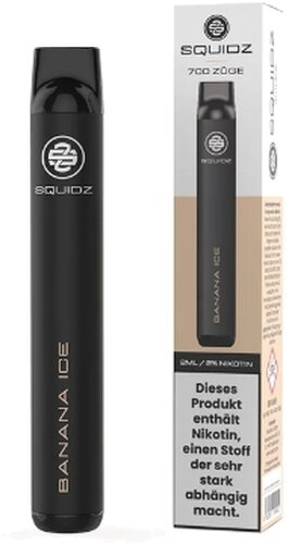 SQUIDZ 700 Einweg E-Shisha Banana Ice 20 mg Nikotin SQUIDZ 700 Einweg E-Shisha Banana Ice 20 mg Nikotin