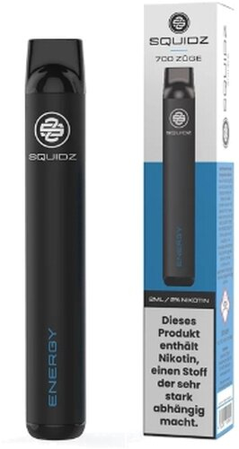 SQUIDZ 700 Einweg E-Shisha Energy-Aroma 20 mg Nikotin SQUIDZ 700 Einweg E-Shisha Energy-Aroma 20 mg Nikotin