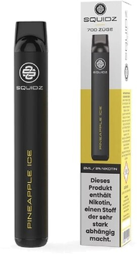 SQUIDZ 700 Einweg E-Shisha Pineapple Ice 20 mg Nikotin SQUIDZ 700 Einweg E-Shisha Pineapple Ice 20 mg Nikotin