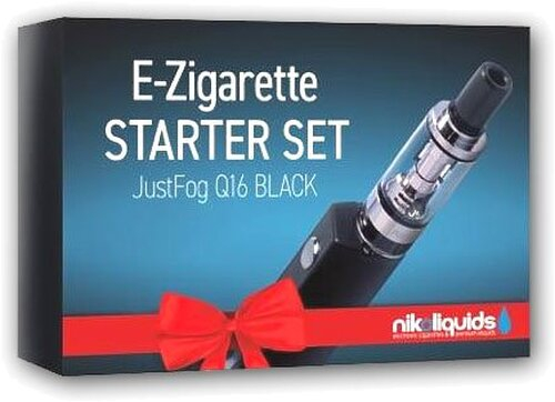 Starter Set JUSTFOG E-Zigarette Q16 Schwarz 900 mAh 1.8 Ohm Starter Set JUSTFOG E-Zigarette Q16 Schwarz 900 mAh 1.8 Ohm