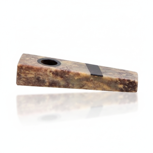 Steinpfeife Wooden Stripe flach 88mm