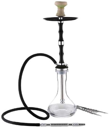 Super Heroes Shisha transparent, schwarz/silber 1 Anschluss Super Heroes Shisha transparent, schwarz/silber 1 Anschluss