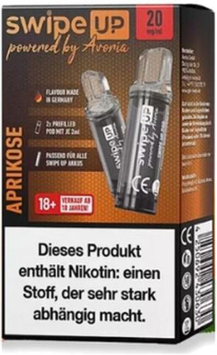 Swipe UP powered by Avoria Aprikose Prefilled Pods 2x2ml 20mg