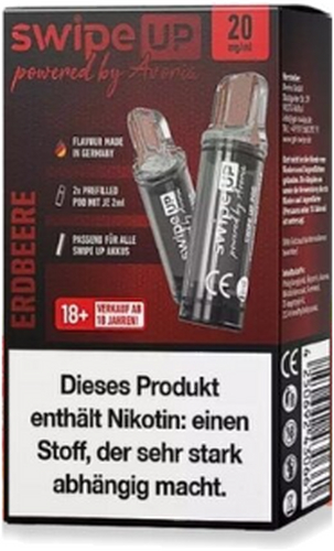 Swipe UP powered by Avoria Erdbeere Prefilled Pods 2x2ml 20mg