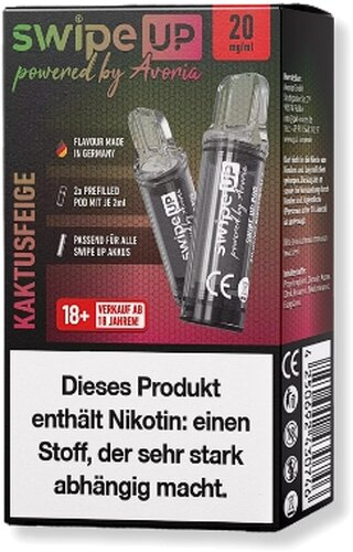 Swipe UP powered by Avoria Kaktusfeige Prefilled Pods 2x2ml 20mg Swipe UP powered by Avoria Kaktusfeige Prefilled Pods 2x2ml 20mg