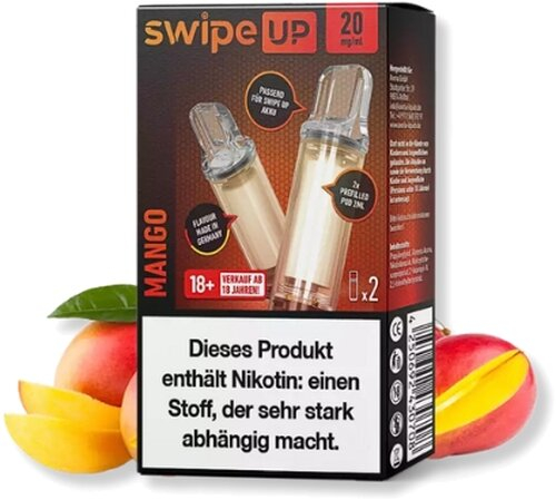 Swipe UP powered by Avoria Mango Prefilled Pods 2x2ml 20mg Swipe UP powered by Avoria Mango Prefilled Pods 2x2ml 20mg