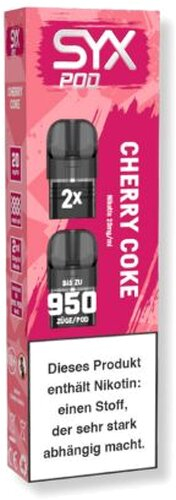 SYX Pod Cartridge Cherry Coke 2x2ml 20mg SYX Pod Cartridge Cherry Coke 2x2ml 20mg