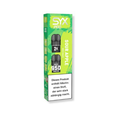 SYX Pod Cartridge Sour Apple 2x2ml 20mg