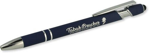 Tabak Brucker Metallkugelschreiber Bormio Blau