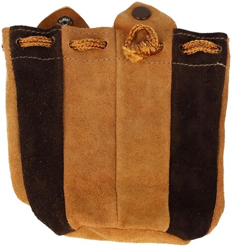 Tabak Zugbeutel Velours Braun/Dunkelbraun Groß