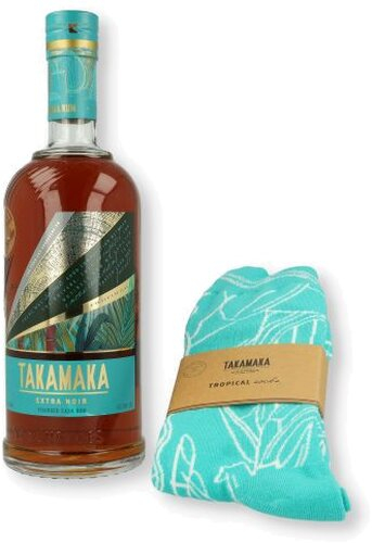 Takamaka Rum Extra Noir 700ml 43% Vol. mit Takamaka Socken