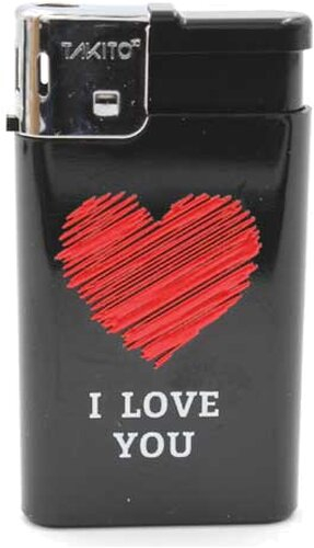 Takito Elektronikfeuerzeug I love you Motiv Takito Elektronikfeuerzeug I love you Motiv