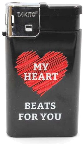 Takito Elektronikfeuerzeug My heart beats for you Motiv Takito Elektronikfeuerzeug My heart beats for you Motiv