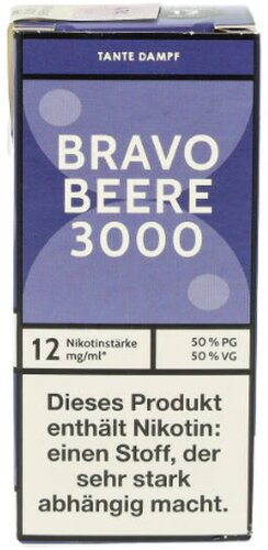 Tante Dampf Liquid Bravo Beere 3000 12mg Tante Dampf Liquid Bravo Beere 3000 12mg
