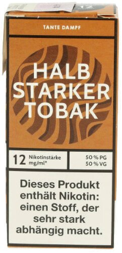 Tante Dampf Liquid Halb Starker Tobak 12mg Tante Dampf Liquid Halb Starker Tobak 12mg