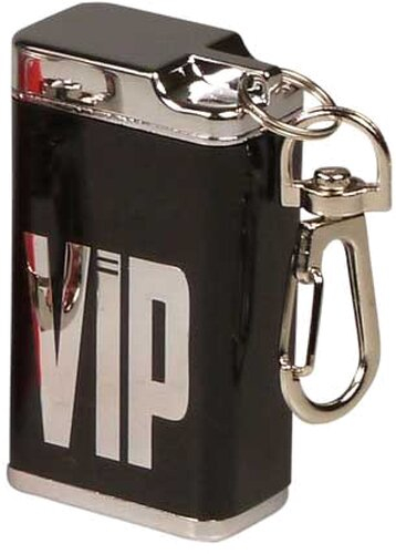 Taschenascher eckig mit Schlüsselanhänger schwarz Vip