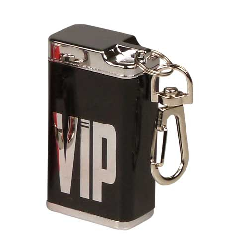 Taschenascher eckig mit Schlüsselanhänger schwarz Vip Taschenascher eckig mit Schlüsselanhänger schwarz Vip