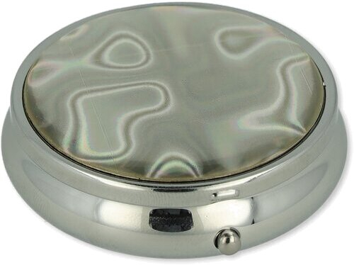 Taschenascher Glitter rund Grau