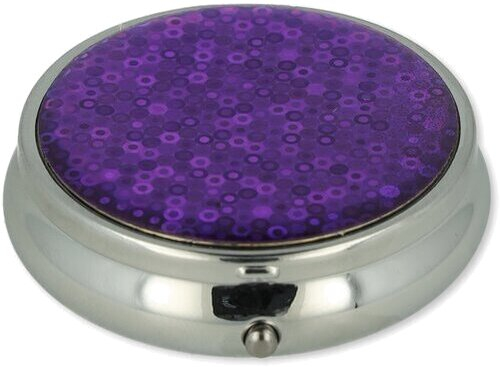 Taschenascher Glitter rund Lila