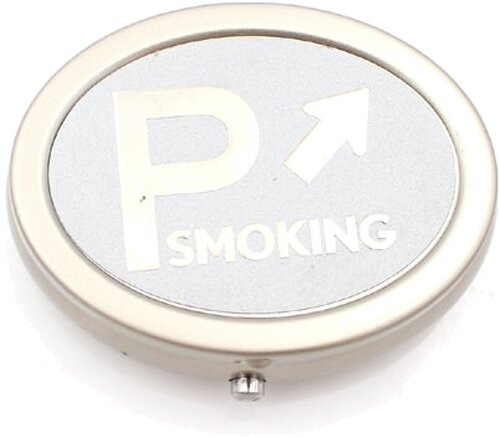 Taschenascher Oval Psmoking silver