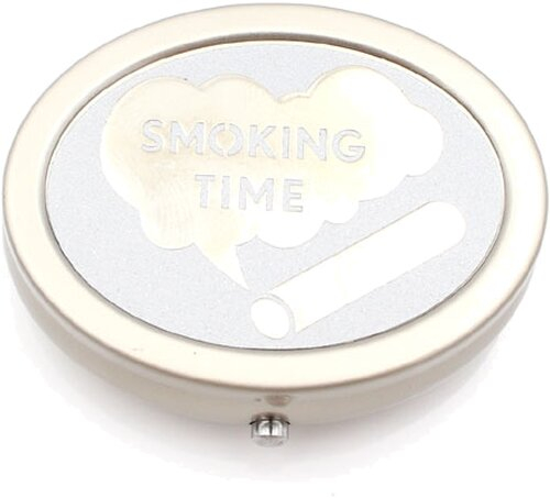 Taschenascher Oval Smoking Time silver Taschenascher Oval Smoking Time silver