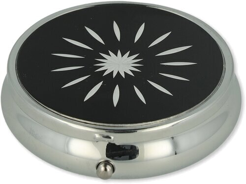 Taschenascher Strahlen rund Schwarz