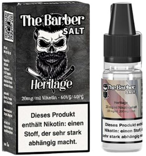 The Barber by Kapkas Flava Salt Heritage Nikotinsalz Liquid 20 mg The Barber by Kapkas Flava Salt Heritage Nikotinsalz Liquid 20 mg