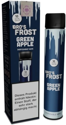 The Bros Frost Einweg E-Zigarette Green Apple 10mg The Bros Frost Einweg E-Zigarette Green Apple 10mg