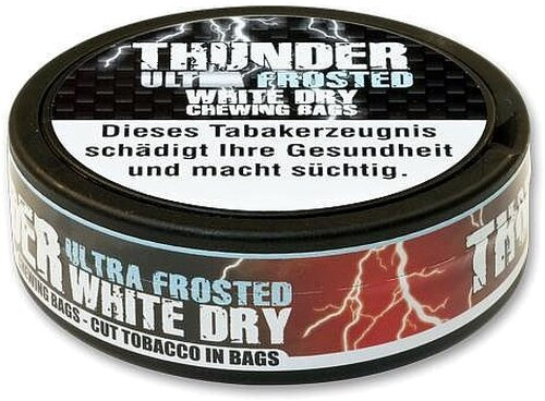 Thunder Chewing Bags Ultra Strong Frosted White Dry 13,2g Thunder Chewing Bags Ultra Strong Frosted White Dry 13,2g