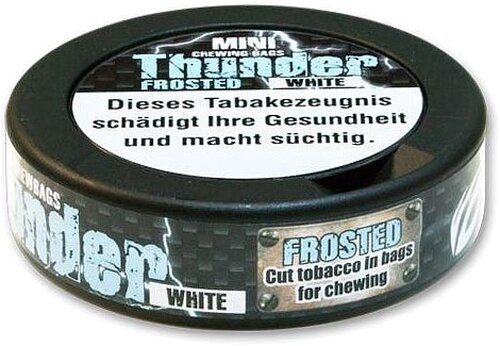 Thunder Chewing Bags Mini Frosted White 6g Dose Thunder Chewing Bags Mini Frosted White 6g Dose