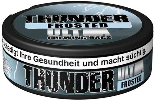 Thunder Chewing Bags Ultra Strong Frosted 17,6g Dose Thunder Chewing Bags Ultra Strong Frosted 17,6g Dose