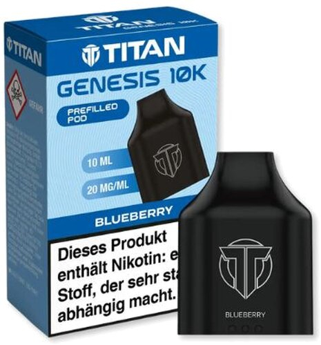 Titan Genesis 10K Prefilled Pod Blueberry 10ml 20mg