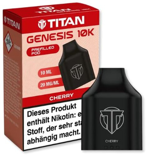 Titan Genesis 10K Prefilled Pod Cherry 10ml 20mg