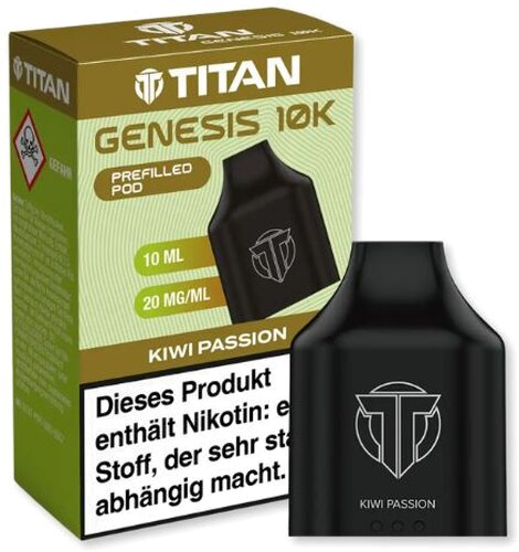Titan Genesis 10K Prefilled Pod Kiwi Passion 10ml 20mg